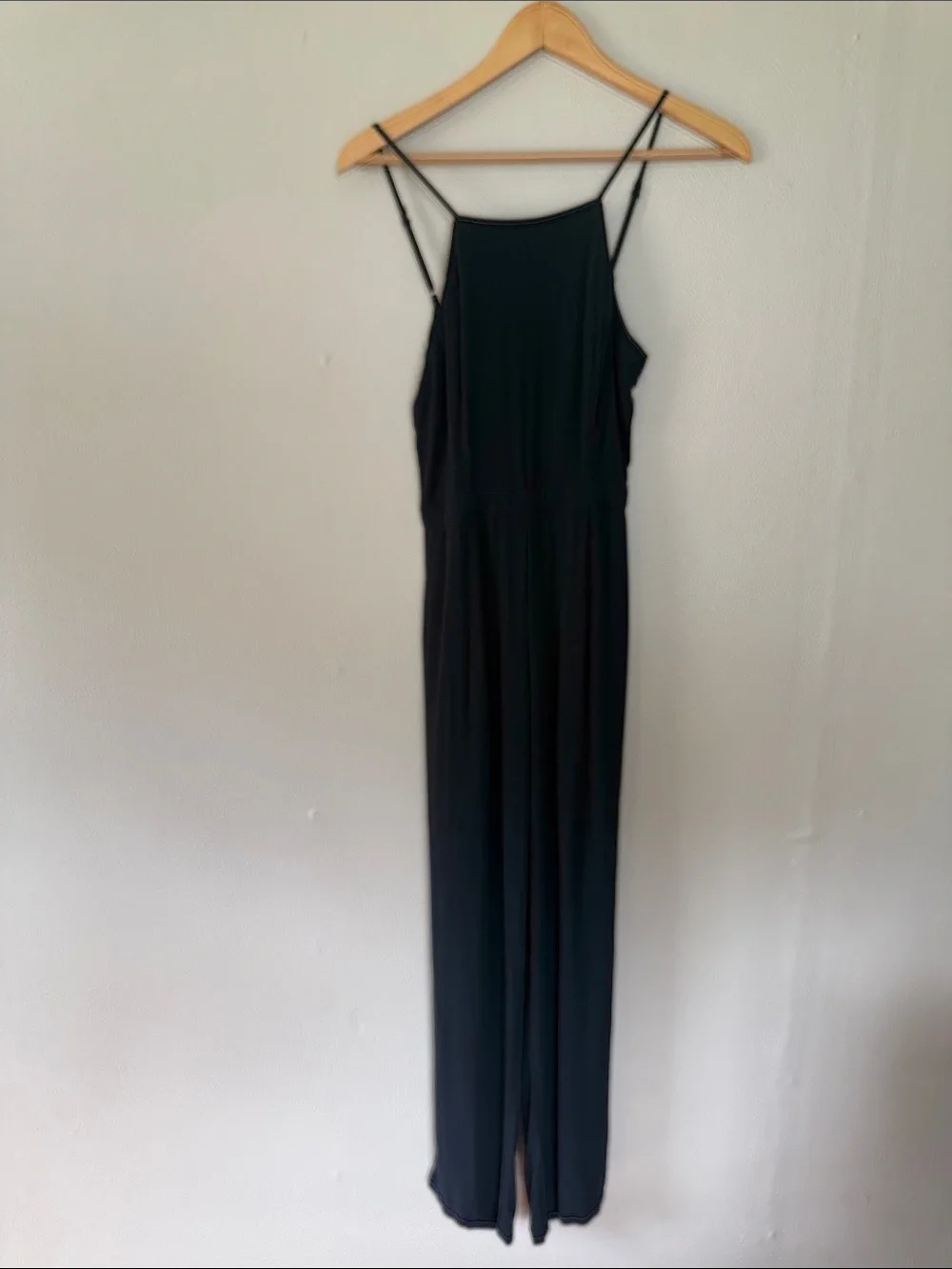 Abercrombie and Fitch Black Spaghetti-Strap tie back Jumpsuit - Women's small